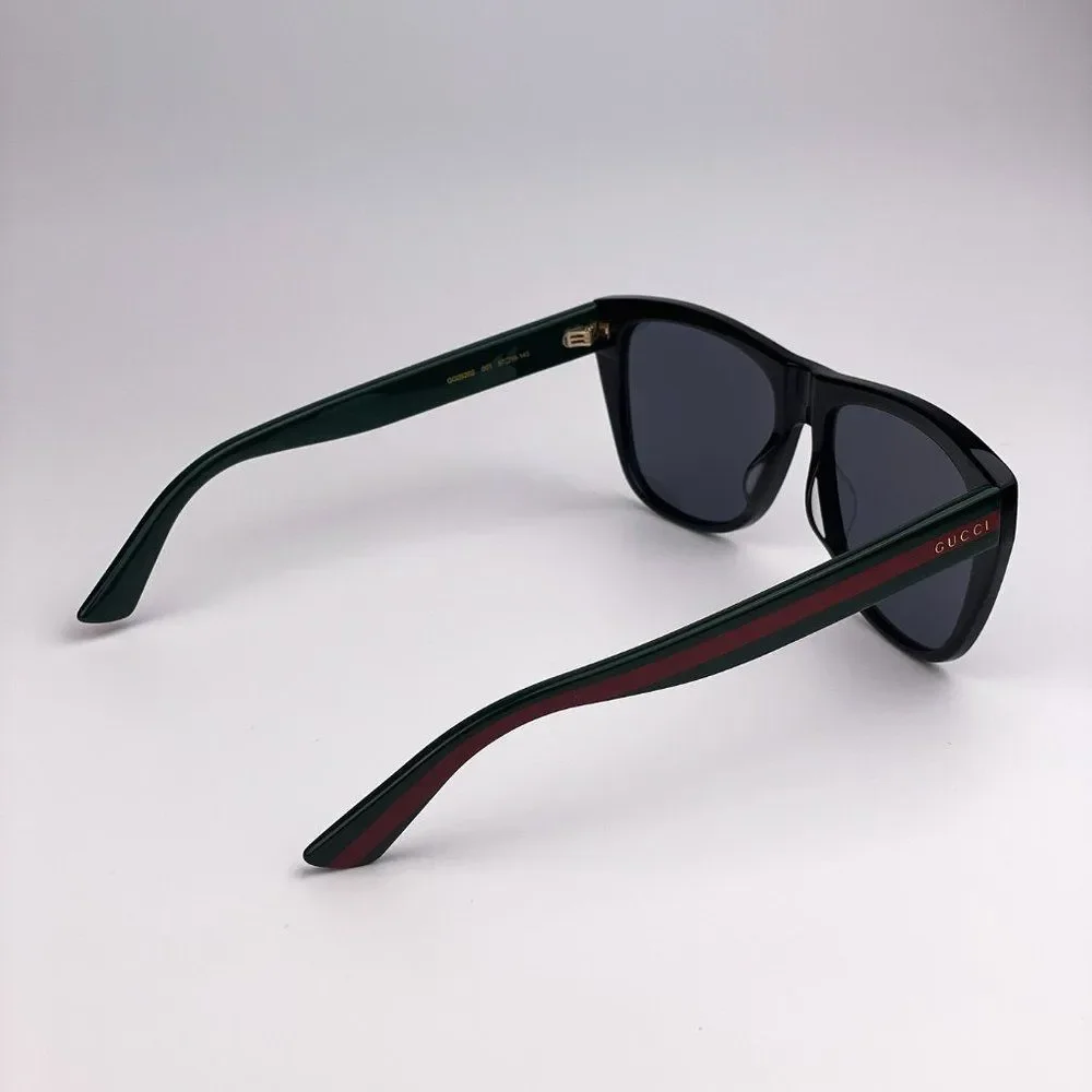 GUCCI GG0926S 001 Sunglasses Black Green Gray Square Unisex